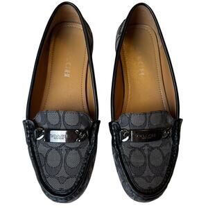 Coach Olive Loafers Signature Monogram Black and Gray Size 7B (EUR 37)